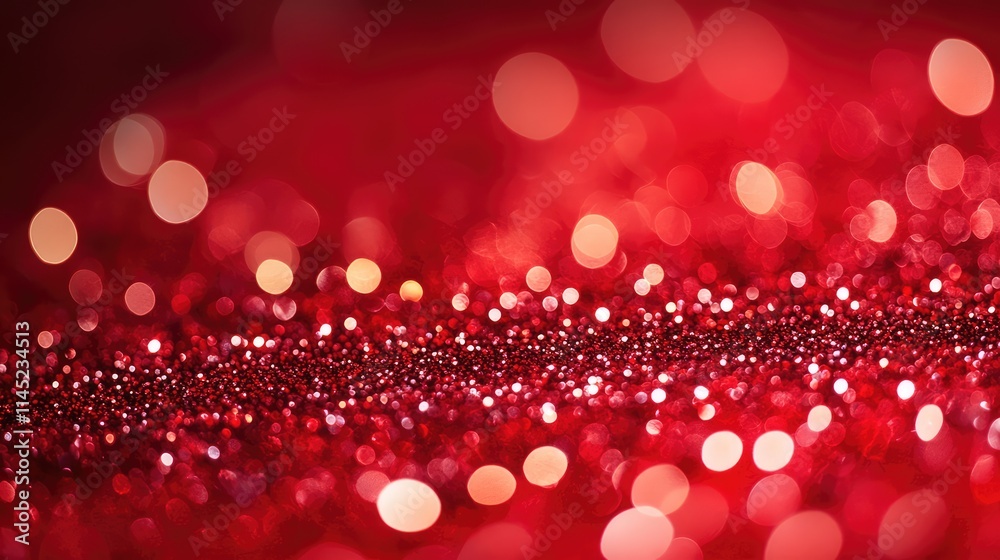 Sparkling Red Bokeh Glitter Background for Festive Occasions Sparkling Red Bokeh Glitter Background for Festive Occasions