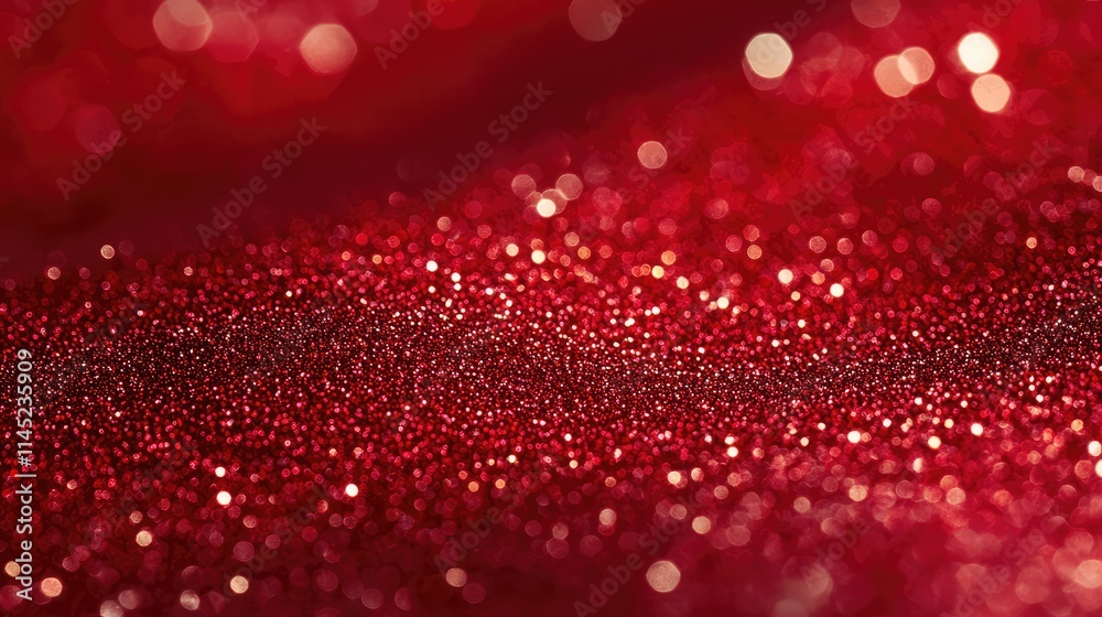 Shimmering Red Glitter Background with Bokeh Effects and Sparkles Shimmering Red Glitter Background with Bokeh Effects and Sparkles