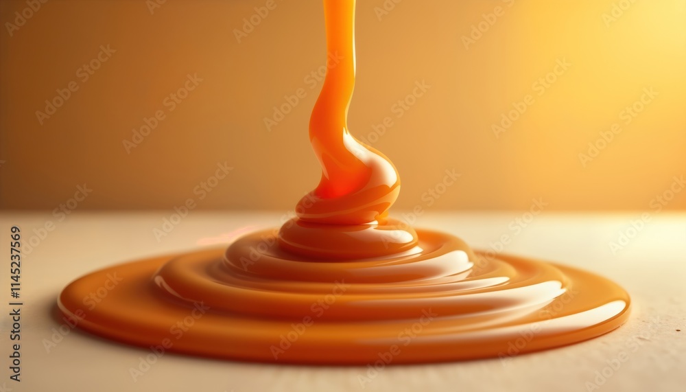 Sweet caramel sauce flows in swirls, drips. Liquid caramel creates beautiful patterns on white background. Delicious food ingredient. Tasty dessert topping. Yummy, sweet confectionery. Isolated, Sweet caramel sauce flows in swirls, drips. Liquid caramel creates beautiful patterns on white background. Delicious food ingredient. Tasty dessert topping. Yummy, sweet confectionery. Isolated,