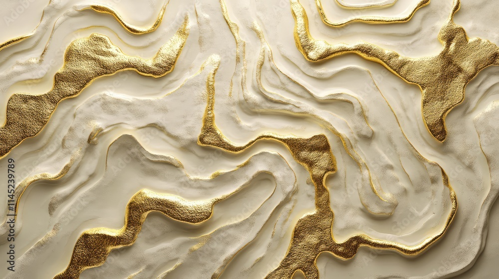 Abstract Golden Texture on Creamy White Background for Design Abstract Golden Texture on Creamy White Background for Design