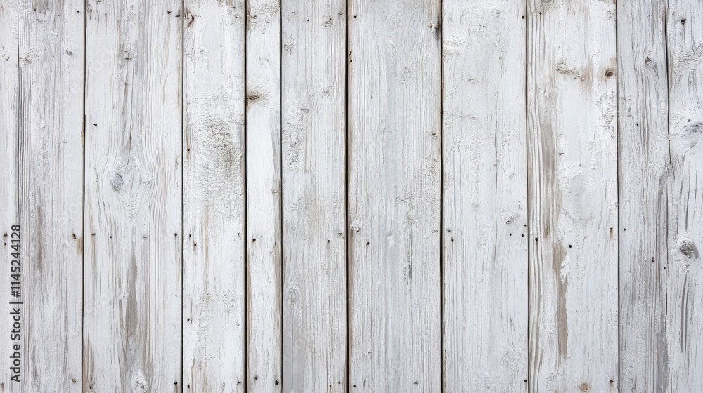 Naklejka premium Whitewashed Wooden Planks Background for Rustic Decor and Designs