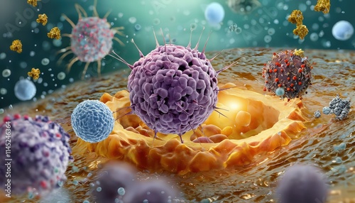 Exploring the Tumor Microenvironment Interactions Between Cancer Cells, TCells, and Nanoparticles in Cancer Therapy and Immune Response Modulation photo