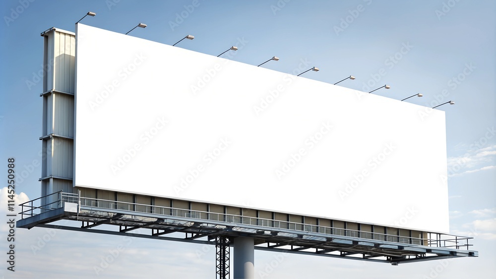 Obraz premium blank billboard isolated on white
