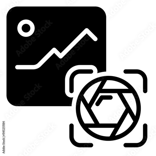 Focus icon, glyph icon style