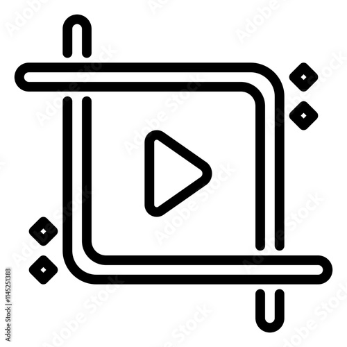Crop icon, line icon style