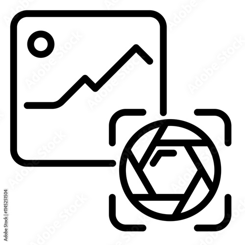 Focus icon, line icon style