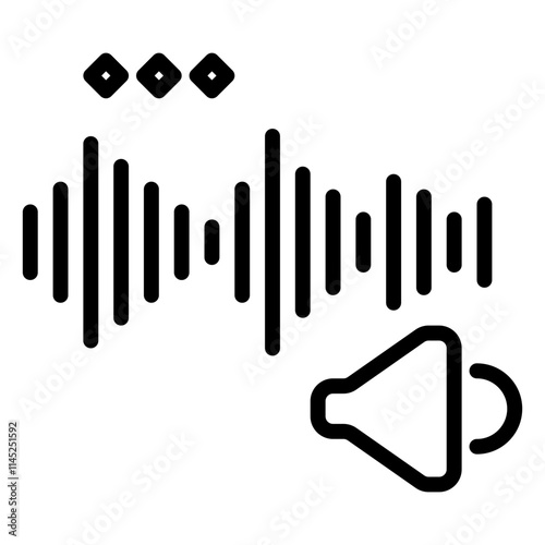 audio icon, line icon style