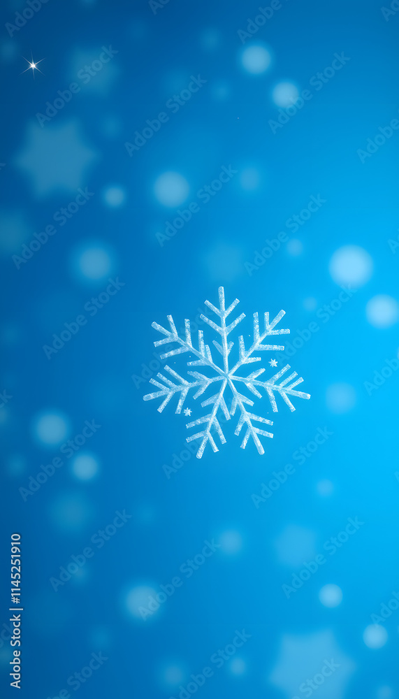 White Snow flake on Blue Background in Christmas holiday, 8k. isolated with white highlights White Snow flake on Blue Background in Christmas holiday, 8k. isolated with white highlights