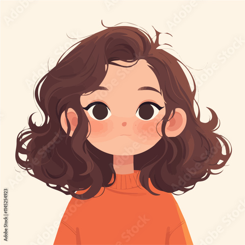 Stunning Tousled Bob Hairstyle – A Trendy and Relaxed Digital Art Representation with Tousled Texture in Flat 2D

