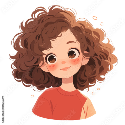 Voluminous Curly Bob Hairstyle – A Perfect Blend of Lush Texture, Dynamic Volume, and Modern Style in Vector Art

