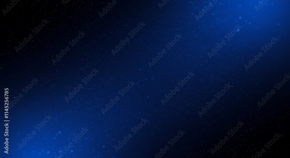 Dark blue starry cosmic space night sky. Glowing dots and particles. Abstract glitter. Dark blue starry cosmic space night sky. Glowing dots and particles. Abstract glitter.