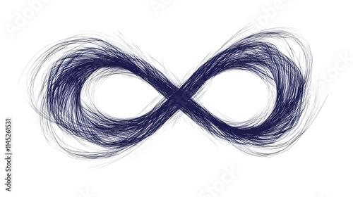 A scribble snake frame forming an infinity symbol with detailed overlapping curves. No background. Created as a stylized vector design