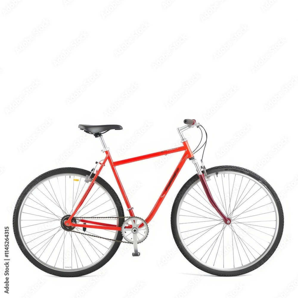 New red bicycle isolated on a white frame isolated frame border design background isolated New red bicycle isolated on a white frame isolated frame border design background isolated