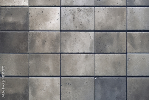 Processed collage of grey marble floor tiles surface texture. Background for banner, backdrop