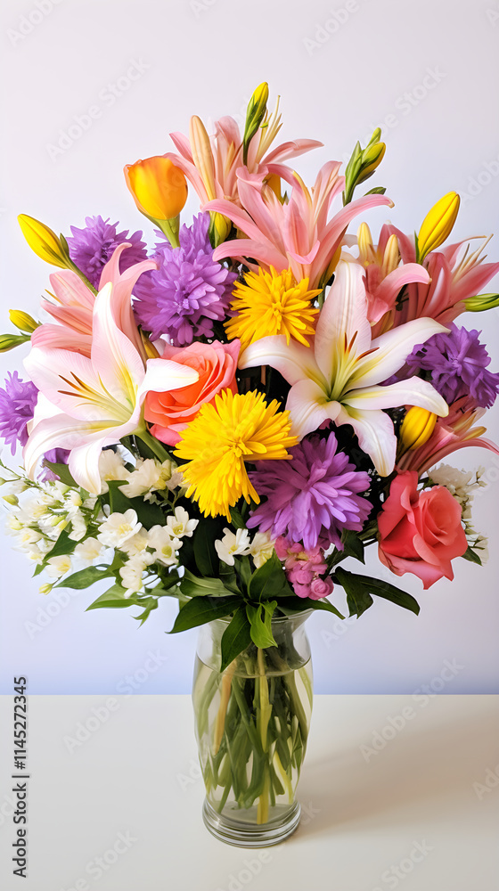 Exquisite Bouquet of Mixed Flowers Against a White Background: An Unforgettable Expression of Nature's Beauty Exquisite Bouquet of Mixed Flowers Against a White Background: An Unforgettable Expression of Nature's Beauty