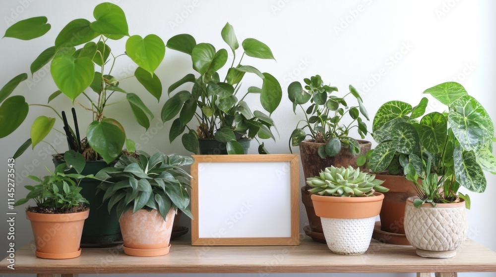 Fototapeta premium Plantas enmacetadas decorando un espacio