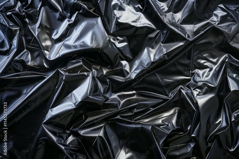 Image of Crumpled sheet of black polythene plastic wrap. Texture for background usage Image of Crumpled sheet of black polythene plastic wrap. Texture for background usage