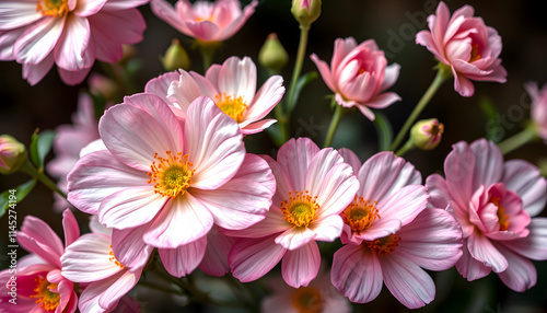 Beautiful flowers in vintage style.  image, hyperrealism, with white tones