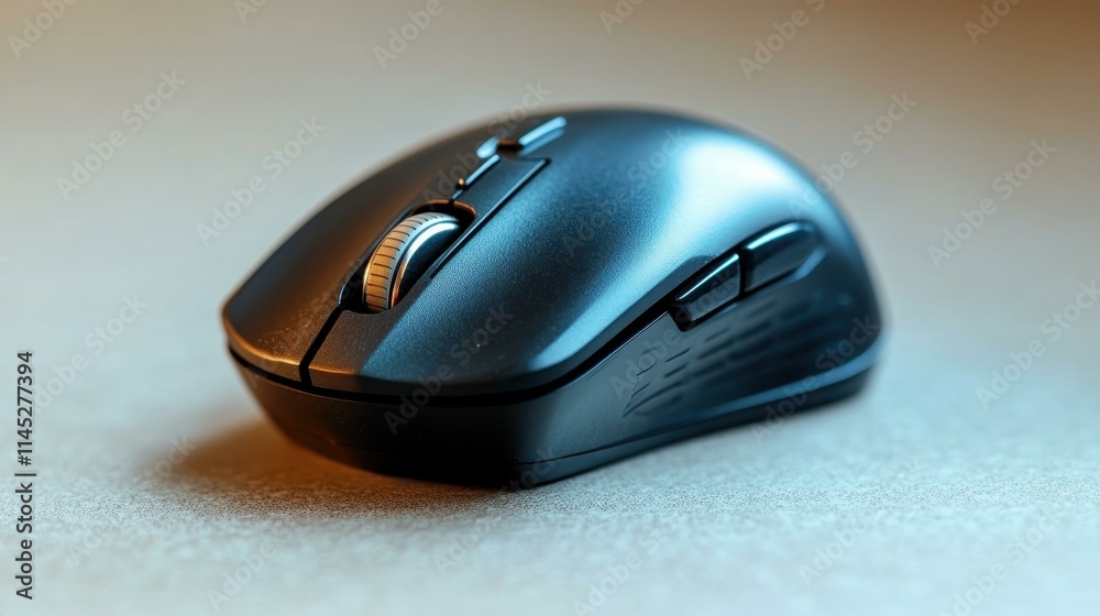 Office Technology Trackball mouse - Mouse with a stationary ball for cursor movement reducing wrist strain Isolated solo on plain background Office Technology Trackball mouse - Mouse with a stationary ball for cursor movement reducing wrist strain Isolated solo on plain background