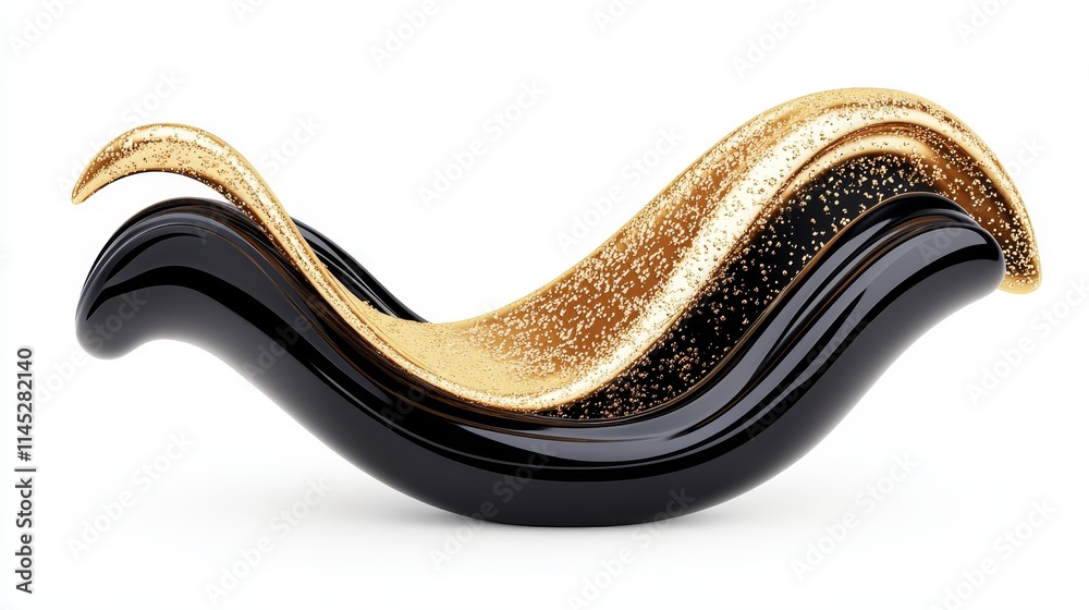 shimmering gold paint on deep black strokes, stylish abstract art, closeup details, digital art, isolated on white background shimmering gold paint on deep black strokes, stylish abstract art, closeup details, digital art, isolated on white background