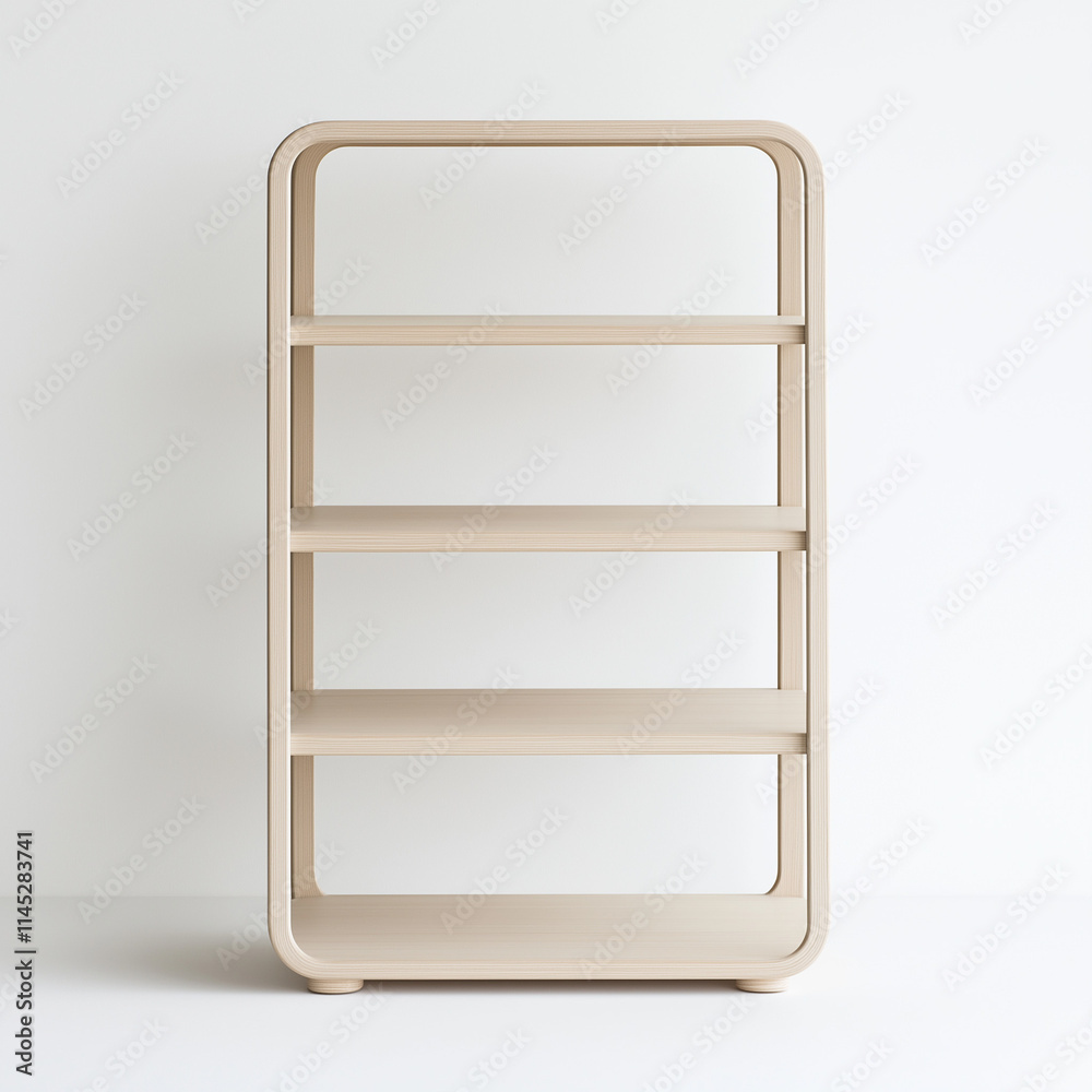 A Freestanding Scandinavian Birchwood Rack with Organic Appeal