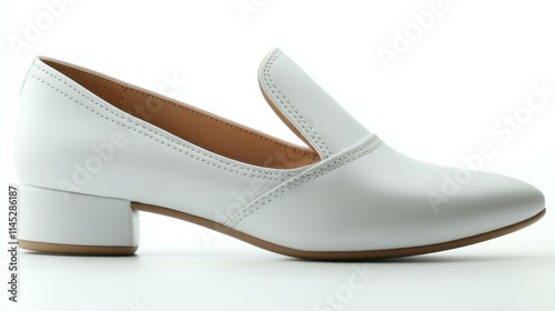 Casual Shoes and Footwear Ballet flats - Classic and feminine shoes with a low heel and rounded toe Isolated solo on plain background photo