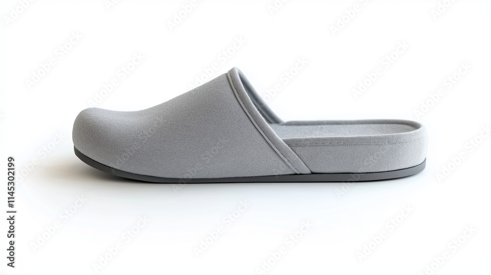grey slippers isolated on white background grey slippers isolated on white background