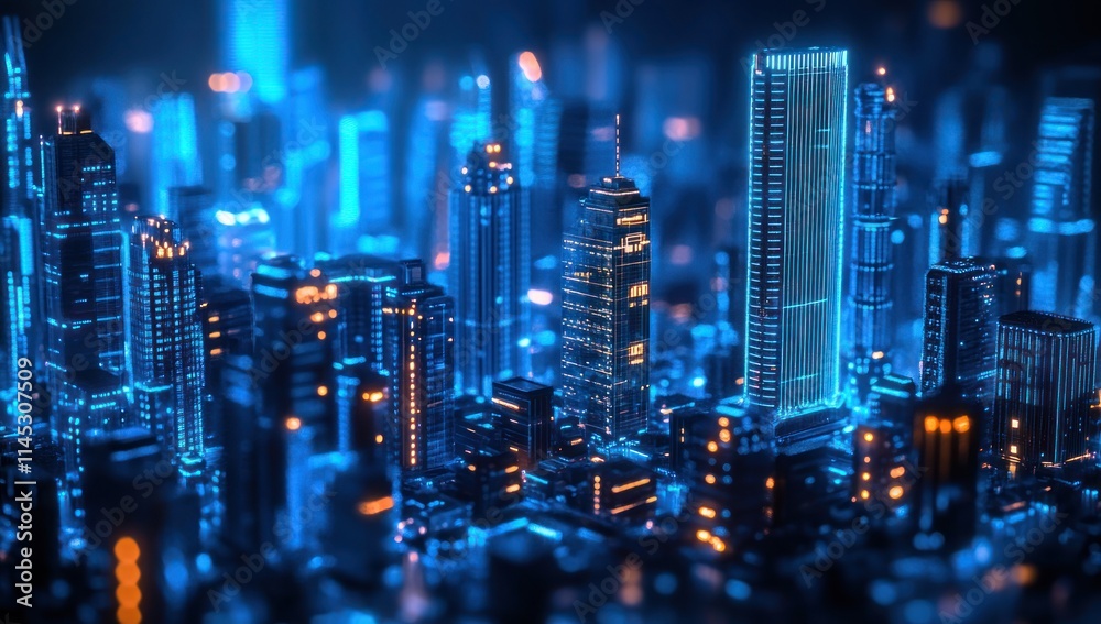Cyberpunk Cityscape: A Futuristic Metropolis Illuminated by Neon Cyberpunk Cityscape: A Futuristic Metropolis Illuminated by Neon