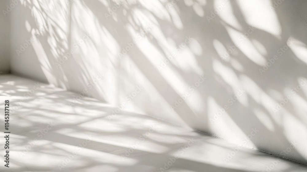 Light and Shadow Patterns on a White Wall Light and Shadow Patterns on a White Wall