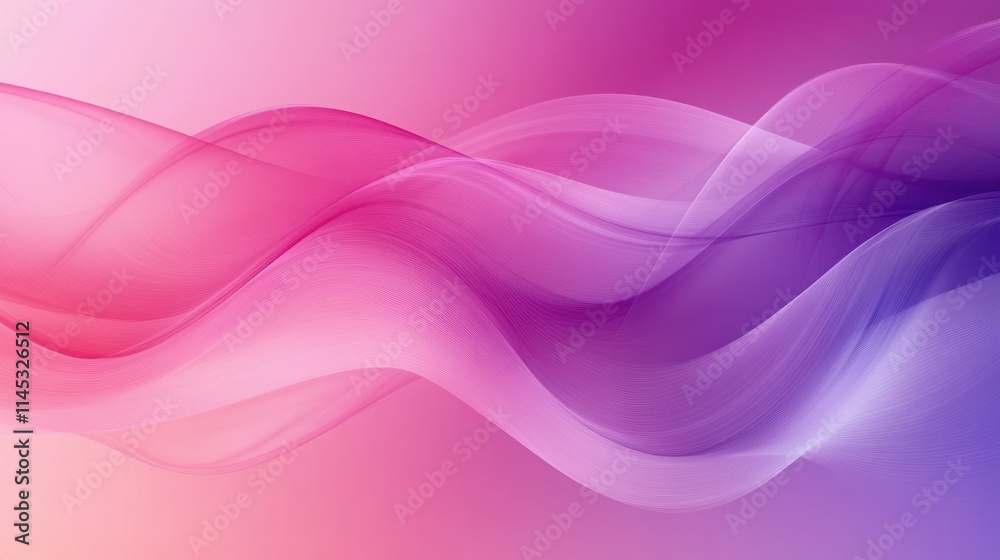 Abstract Pink and Purple Wave Background Design