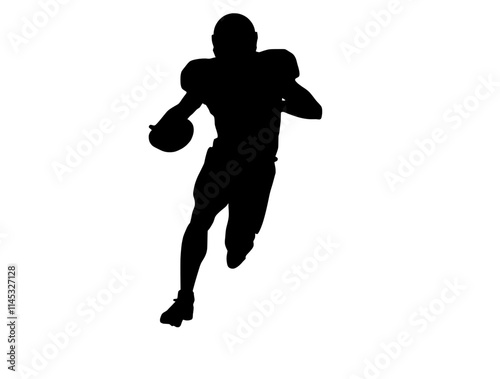 silhouette of a football player running