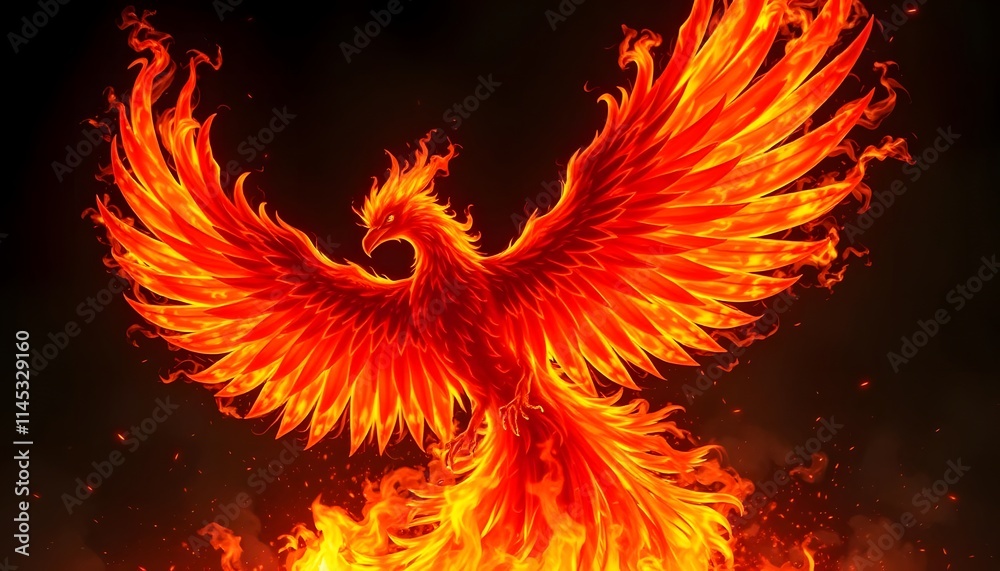 The Majestic Phoenix: A fiery spectacle of rebirth and immortality The Majestic Phoenix: A fiery spectacle of rebirth and immortality