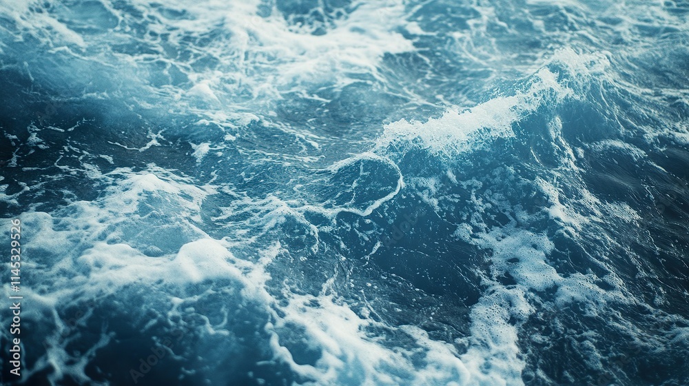 Close-up of ocean waves with white foam. Close-up of ocean waves with white foam.