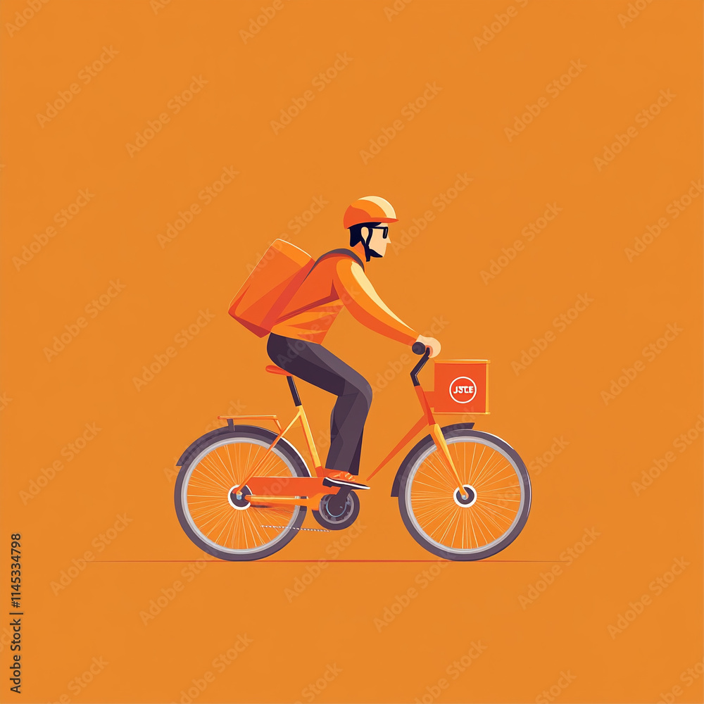 custom made wallpaper toronto digitaljust eat courier, wearing orange clothes on an orange 