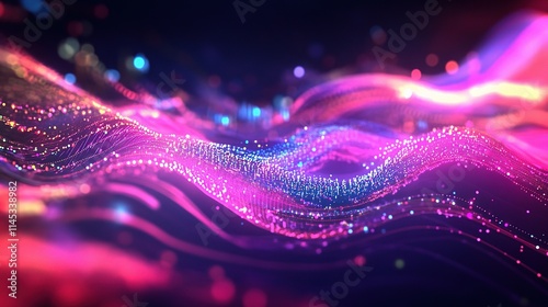 Wallpaper Mural Colorful Abstract Waves Representing Stock Market Interface Patterns Torontodigital.ca