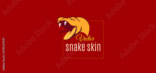 Vector snake skin seamless pattern isolated on background