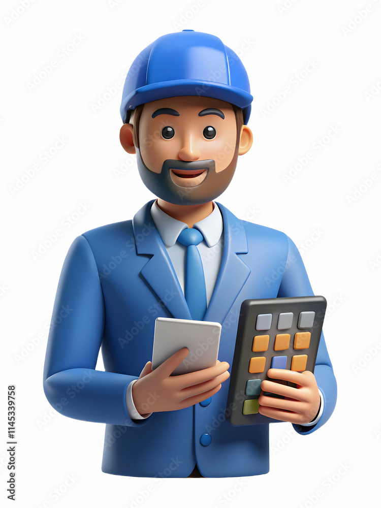 Macro Portrait Logistics Analyst Spreadsheet Data Analysis Close Up Copy Space