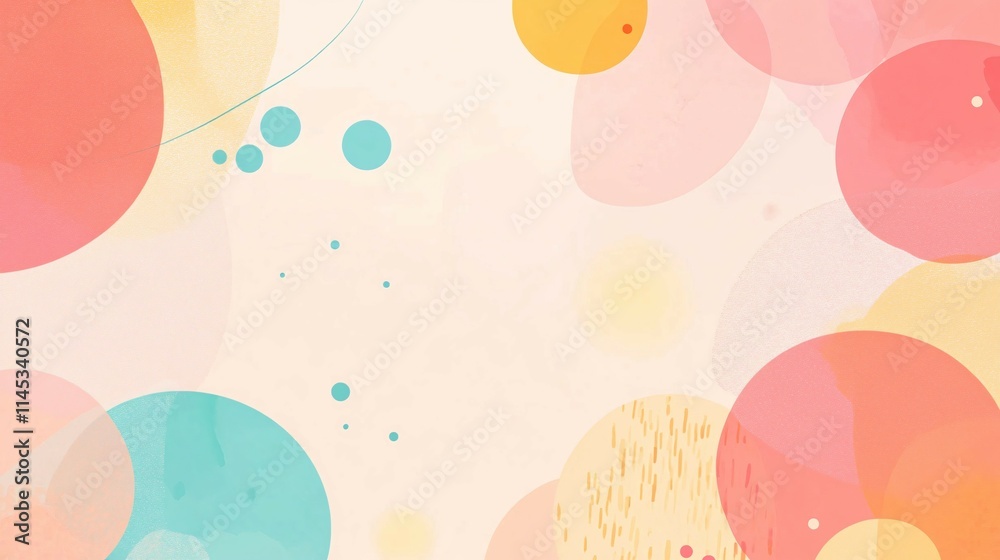 Abstract Pastel Circles Background Design Abstract Pastel Circles Background Design