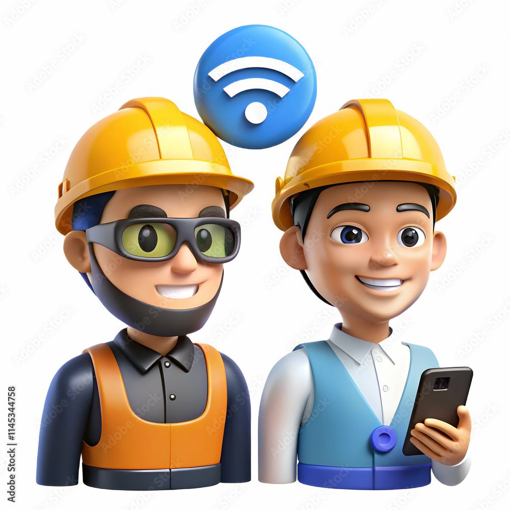 Smart Helmets with Communication Tools Enhancing Safety in Manufacturing - Copy Space