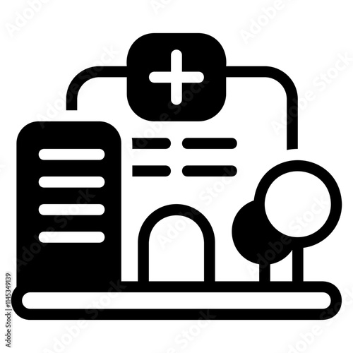 Clinic glyph icon