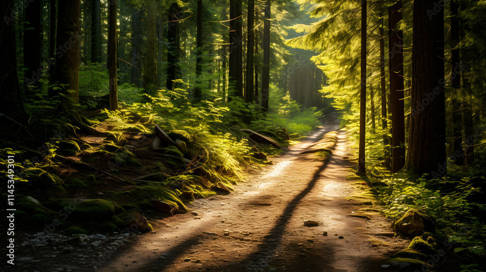 Fototapeta premium The Enthralling Journey Ahead - Tranquility of BC Hiking Trails