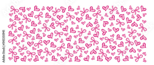 Coquette bow pink Valentine Libbey glass wrap svg png, libbey glass svg, Coffee glass can svg, can glass wrap, 16oz Full Wrap, Can Glass png
