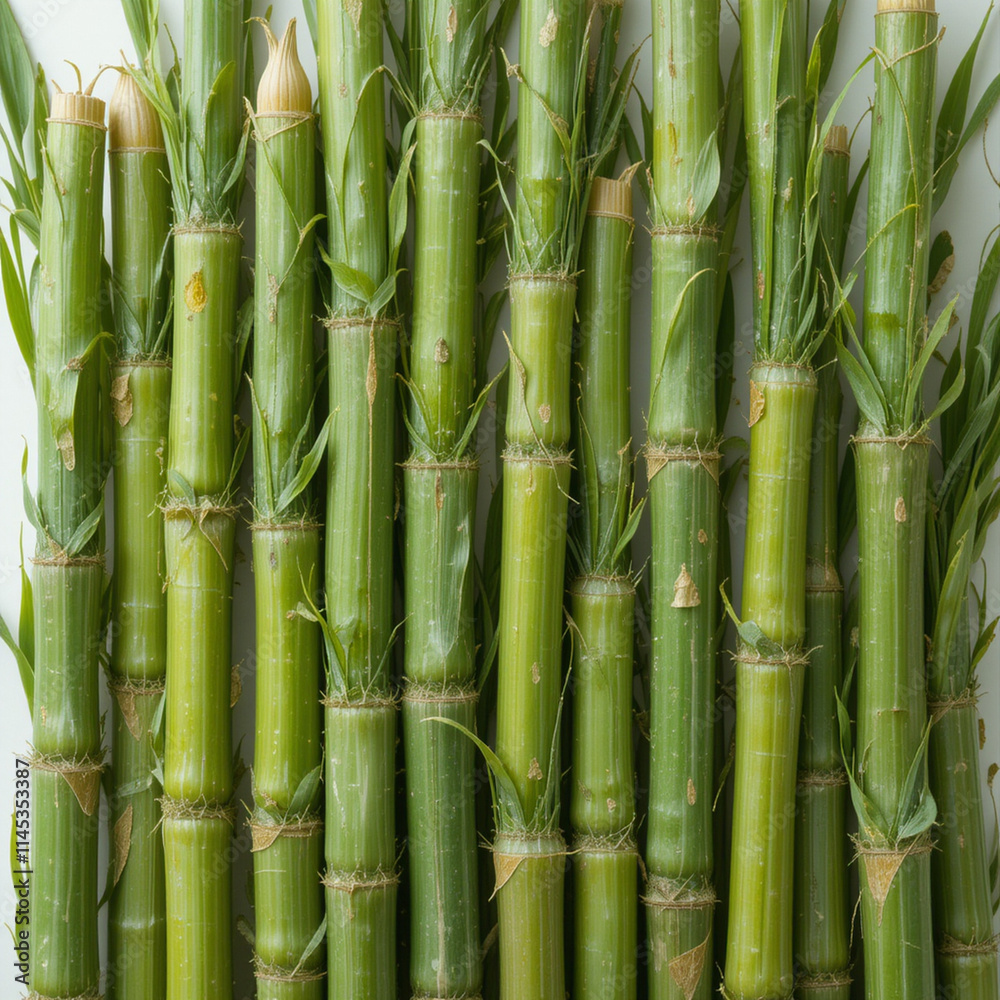 Sugarcane on white background - fruit generation - Sugarcane on white background - fruit generation -