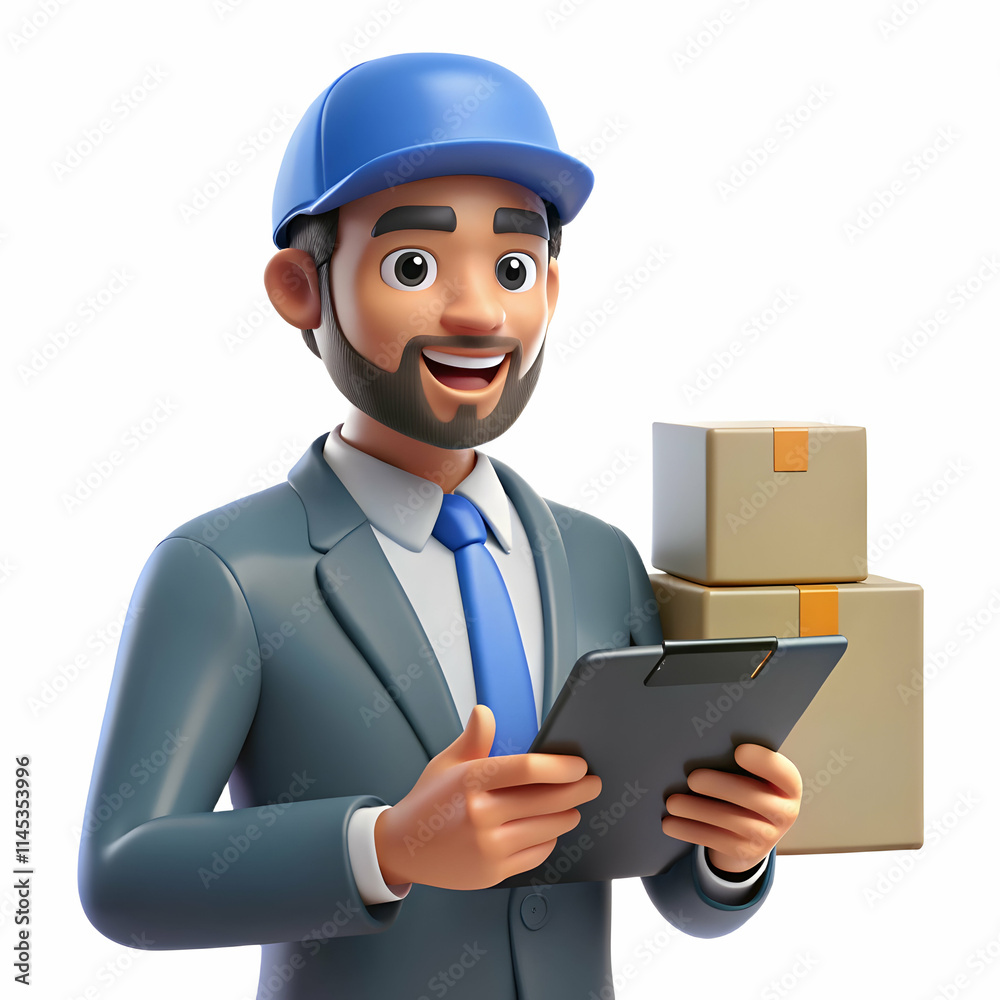 Close up portrait of logistics manager negotiating rates concept as Portrait close up of a logistics manager negotiating shipping rates with a supplier using documents and tablet symbolizing the margi Close up portrait of logistics manager negotiating rates concept as Portrait close up of a logistics manager negotiating shipping rates with a supplier using documents and tablet symbolizing the margi