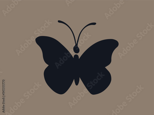 Set of black butterflies. Can be used as icon, sign or symbol - butterfly silhouette  butterfly silhouette. Vector illustrations isolated on white background. Simple black butterfly