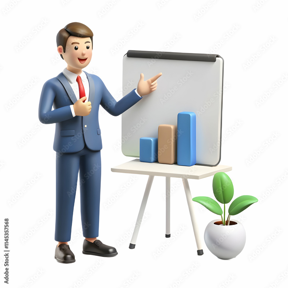 CEO Presentation on Sustainability Strategies with Copy Space - Leadership in Business