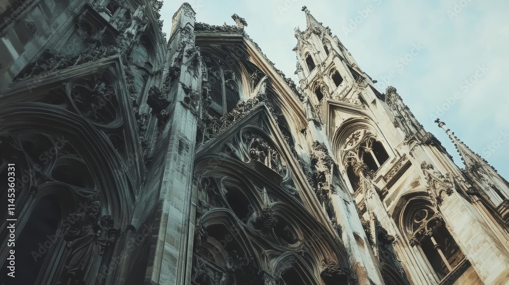 Naklejka premium Majestic Gothic Architecture of St. Stephen's Cathedral in Vienna