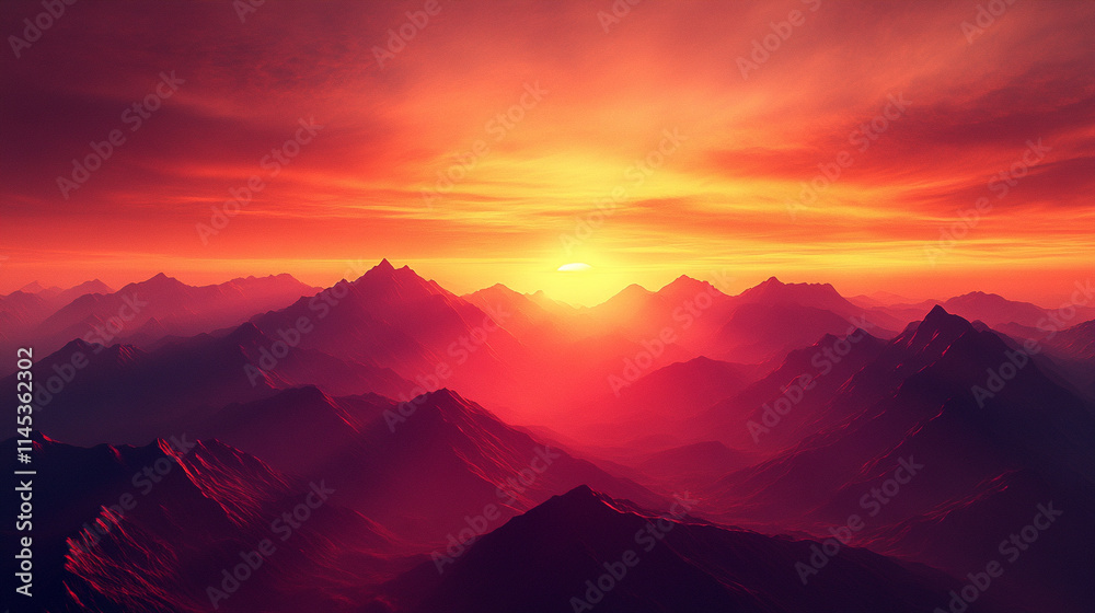 Misty mountains bathed in warm orange and yellow hues at sunset, symbolizing tranquility and the beauty of nature's chaos, a perfect high-definition phone wallpaper to evoke peace and awe Misty mountains bathed in warm orange and yellow hues at sunset, symbolizing tranquility and the beauty of nature's chaos, a perfect high-definition phone wallpaper to evoke peace and awe