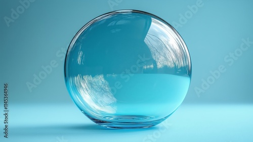 Elegant Blue Glass Sphere for Modern Interior Decoration