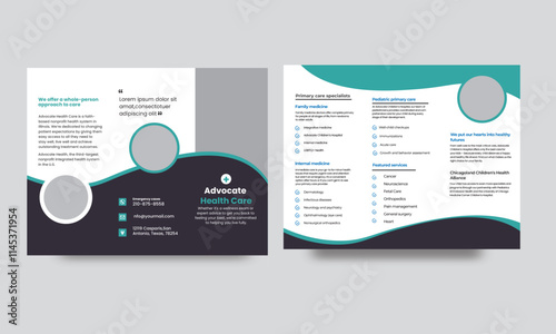 Medical And HealthCare Tri fold Brochure Template